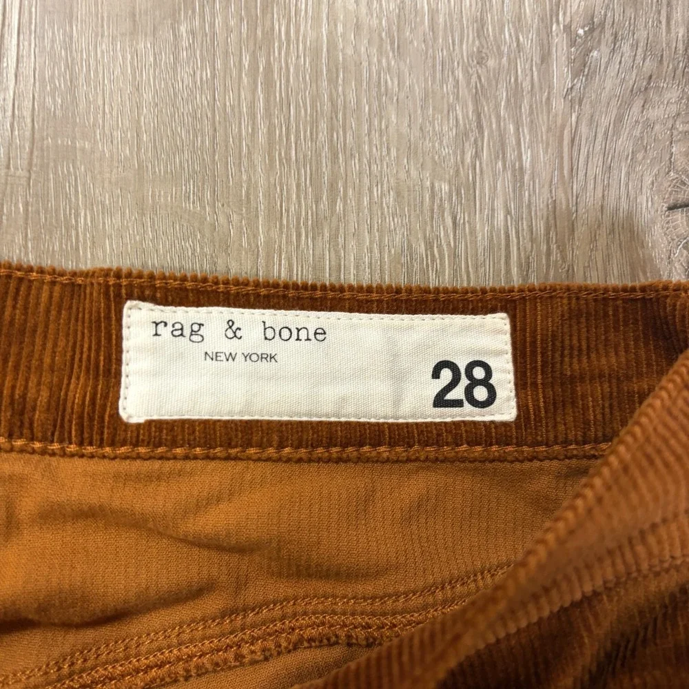 Rag & Bone Peyton Cord Mid Rise Boot Cut Corduroy Pants Size 28 Brown